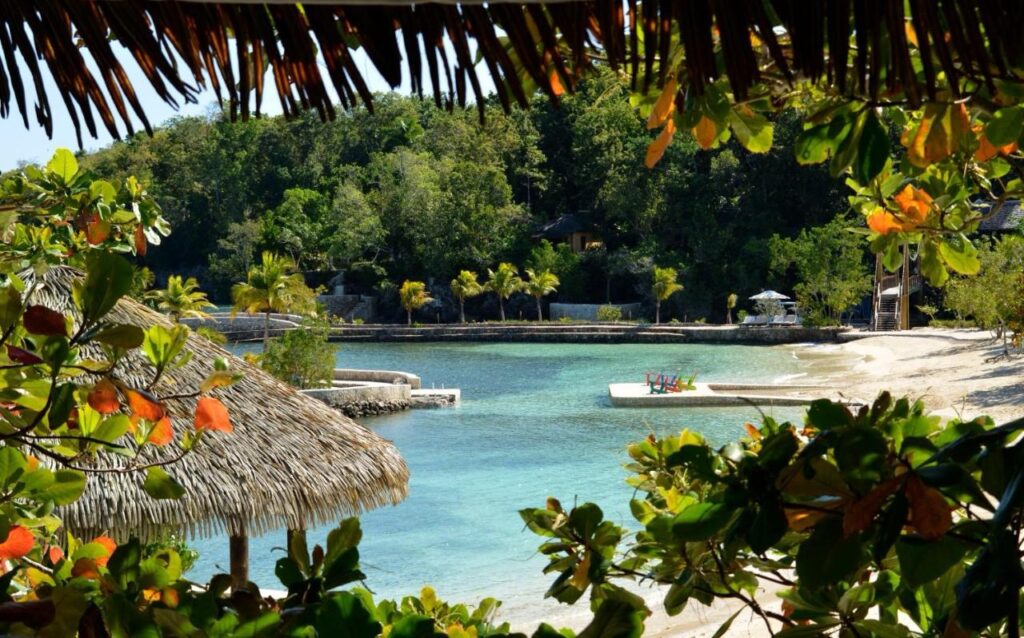 Shoreline view of The Coves Resort